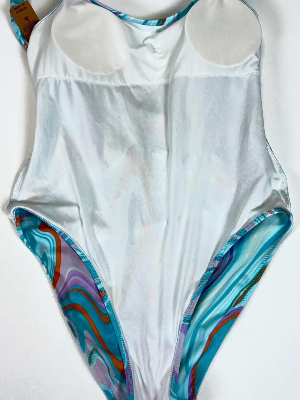 PINK Victoria’s Secret Marble Print One Piece Swimsuit Size Small NWT - Picture 4 of 5